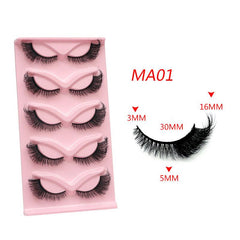 10 Pairs 3D Cat Eye False Eyelashes for Makeup Wedding Party