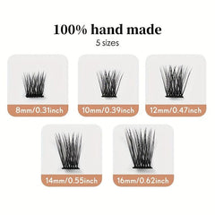 DIY Cluster Lashes Extension False Eyelashes C Curl Natural Look
