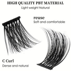 DIY Cluster Lashes Extension False Eyelashes C Curl Natural Look