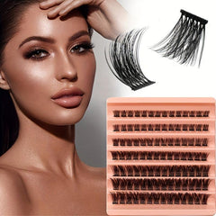 DIY Cluster Lashes Extension False Eyelashes C Curl Natural Look