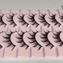 10 Pairs Manga Lashes 3D Volume Wispy Fluffy Spiky Eyelashes Pack