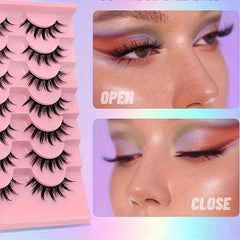 10 Pairs Manga Lashes 3D Volume Wispy Fluffy Spiky Eyelashes Pack
