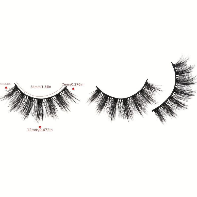 3D Thick False Eyelashes Charming Big Eye Look Wispy Fluffy Lashes