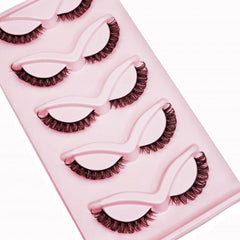5 Pairs Reusable Faux Mink False Eyelashes Natural and Thick Makeup Lashes