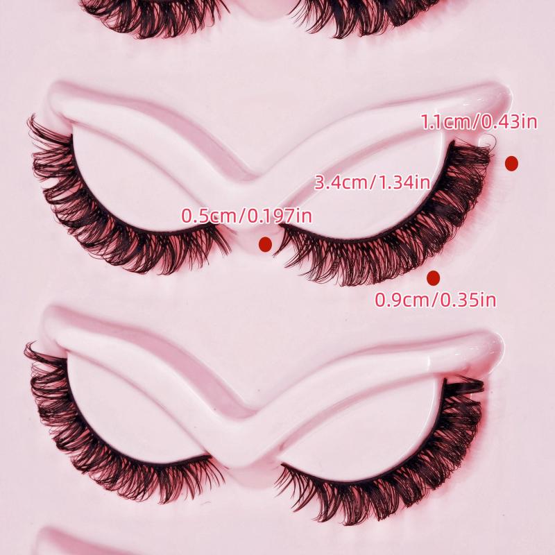 5 Pairs Reusable Faux Mink False Eyelashes Natural and Thick Makeup Lashes