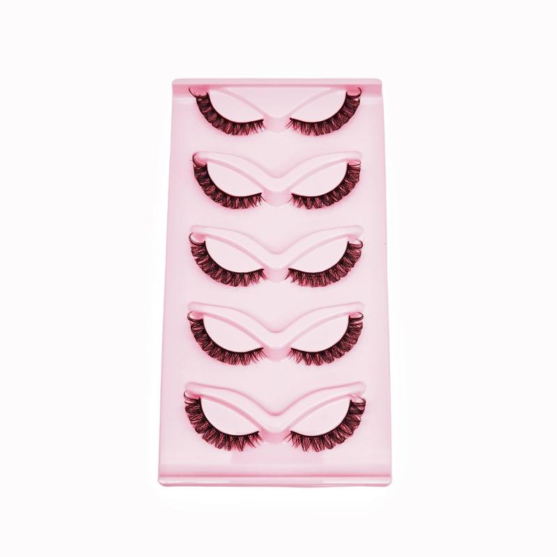5 Pairs Reusable Faux Mink False Eyelashes Natural and Thick Makeup Lashes