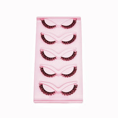 5 Pairs Reusable Faux Mink False Eyelashes Natural and Thick Makeup Lashes