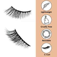 5 Pairs Faux Mink Half Eyelashes Natural Soft Short Wispy Cat Eye Lashes