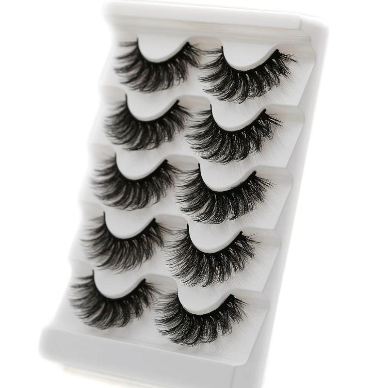 5 Pairs Fluffy Faux Mink 8D Wispy Lashes
