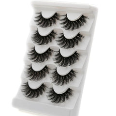 5 Pairs Fluffy Faux Mink 8D Wispy Lashes