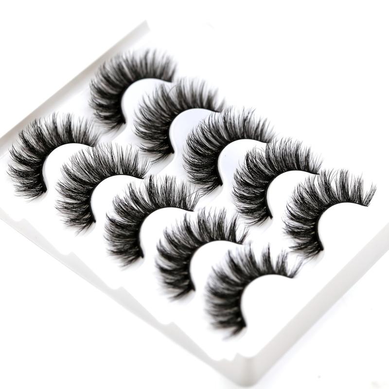 5 Pairs Fluffy Faux Mink 8D Wispy Lashes
