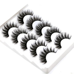 5 Pairs Fluffy Faux Mink 8D Wispy Lashes