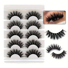 5 Pairs Fluffy Faux Mink 8D Wispy Lashes