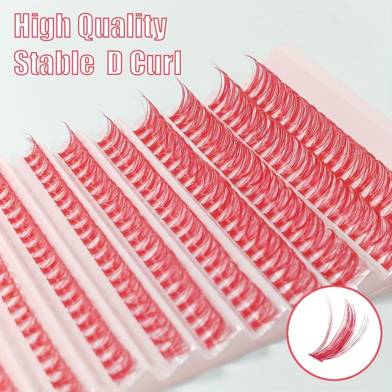 200pcs Pink DIY Eyelashes Extensions Natural Look False Eyelashes