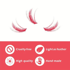 200pcs Pink DIY Eyelashes Extensions Natural Look False Eyelashes