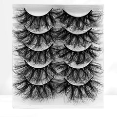 5 Pairs Fluffy Mink Lashes Thick Long Eyelashes Extension