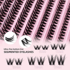 Cluster False Eyelashes Large Capacity Natural Thick Segmented False Eyelashes
