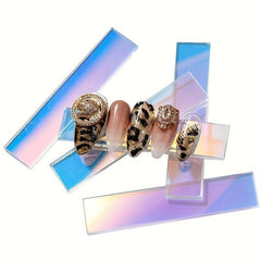 10pcs Nail Display Board Acrylic Aurora Nail Salon Display Strip