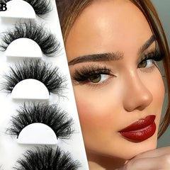 5 Pairs Thick Fluffy False Eyelashes - Dramatic Volume Lashes
