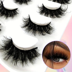5 Pairs Thick Fluffy False Eyelashes - Dramatic Volume Lashes