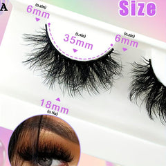 5 Pairs Thick Fluffy False Eyelashes - Dramatic Volume Lashes