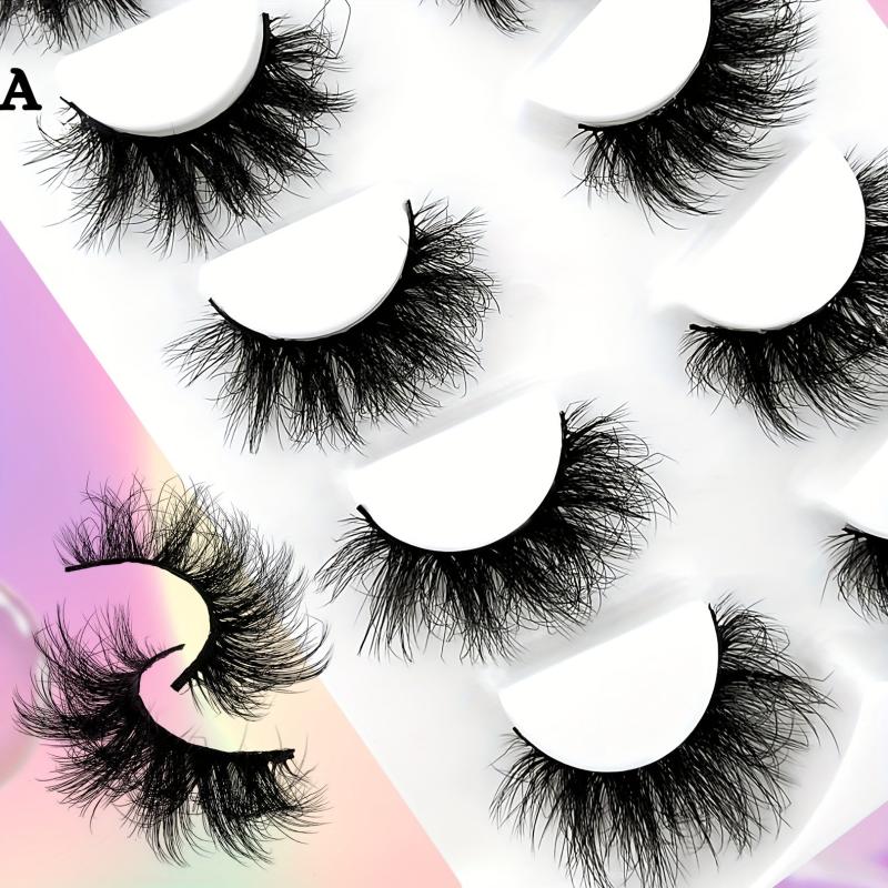 5 Pairs Thick Fluffy False Eyelashes - Dramatic Volume Lashes