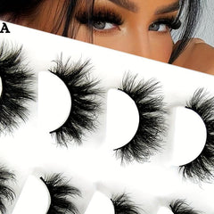 5 Pairs Thick Fluffy False Eyelashes - Dramatic Volume Lashes