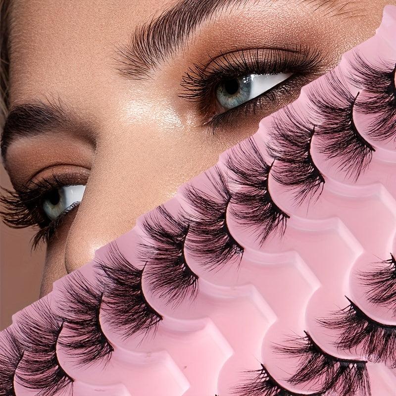 10 Pairs Faux Mink Hair Half Eye Lashes