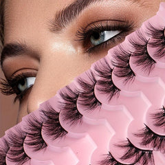 10 Pairs Faux Mink Hair Half Eye Lashes