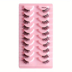10 Pairs Faux Mink Hair Half Eye Lashes