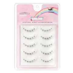 Slim Stem False Eyelashes Short Front Long Back Self-adhesive Lashes