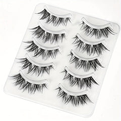 Slim Stem False Eyelashes Short Front Long Back Self-adhesive Lashes