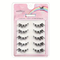 Slim Stem False Eyelashes Short Front Long Back Self-adhesive Lashes