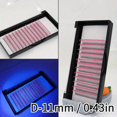 UV Pink Glitter False Eyelashes Mixed Length Luminous Fairy Hair