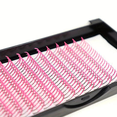 UV Pink Glitter False Eyelashes Mixed Length Luminous Fairy Hair