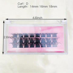 25mm Lashes Clusters DIY Eyelash Extensions D Curl Volume Individual Lashes