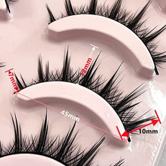 5 Pairs Faux Mink Lashes 3D Natural Long Soft False Eyelashes Wispy Fluffy