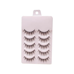 5 Pairs Faux Mink Lashes 3D Natural Long Soft False Eyelashes Wispy Fluffy