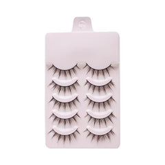 5 Pairs Faux Mink Lashes 3D Natural Long Soft False Eyelashes Wispy Fluffy