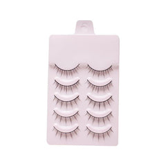 5 Pairs Faux Mink Lashes 3D Natural Long Soft False Eyelashes Wispy Fluffy