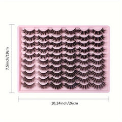 30 pairs Faux Mink Lashes Wispy Natural Look for Dramatic Eyelashes Extension