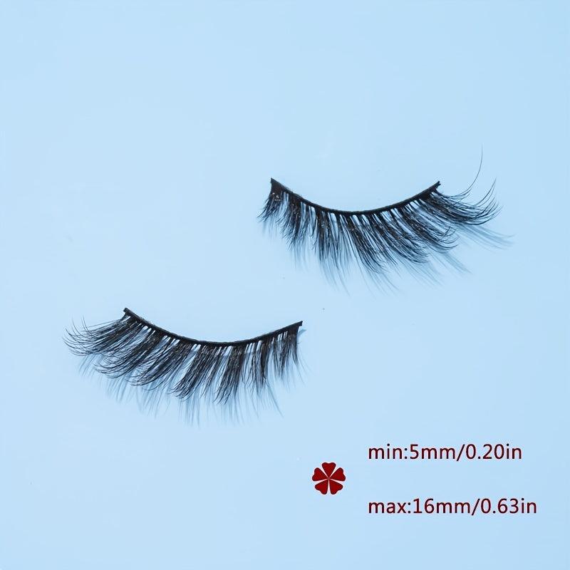 5 Pairs Fox Eye False Eyelashes 16mm Natural Wispy Lashes