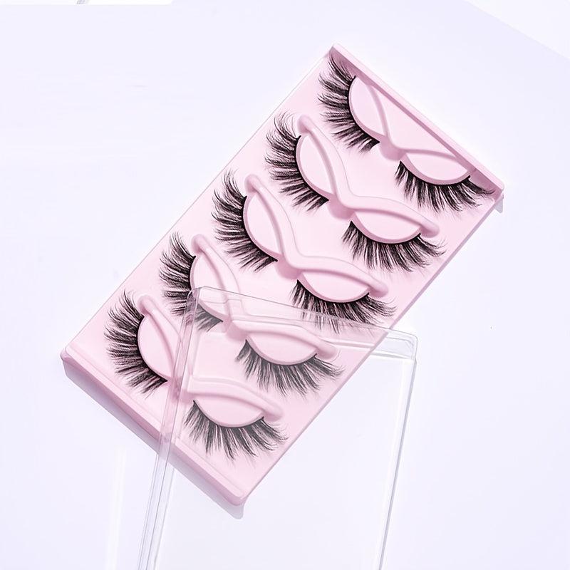 5 Pairs Fox Eye False Eyelashes 16mm Natural Wispy Lashes