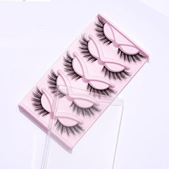 5 Pairs Fox Eye False Eyelashes 16mm Natural Wispy Lashes