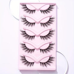 5 Pairs Fox Eye False Eyelashes 16mm Natural Wispy Lashes