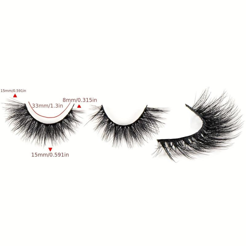 12 Pairs Thick Fluffy Wispy False Eyelashes 15mm Cluster Cross Curling Lashes