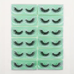 12 Pairs Thick Fluffy Wispy False Eyelashes 15mm Cluster Cross Curling Lashes