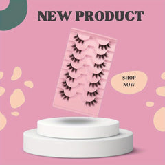 7 Pairs Half Eye Cat Eye Cluster Mink False Eyelashes