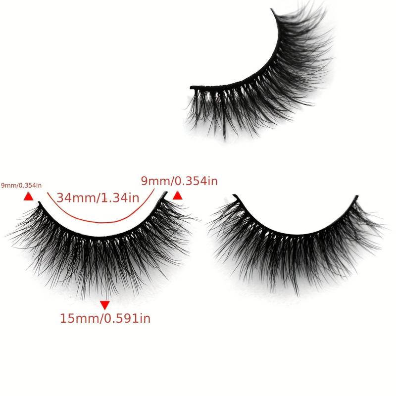 7 Pairs Thick Curling 15mm False Eyelashes for Daily Use