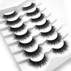 7 Pairs Thick Curling 15mm False Eyelashes for Daily Use